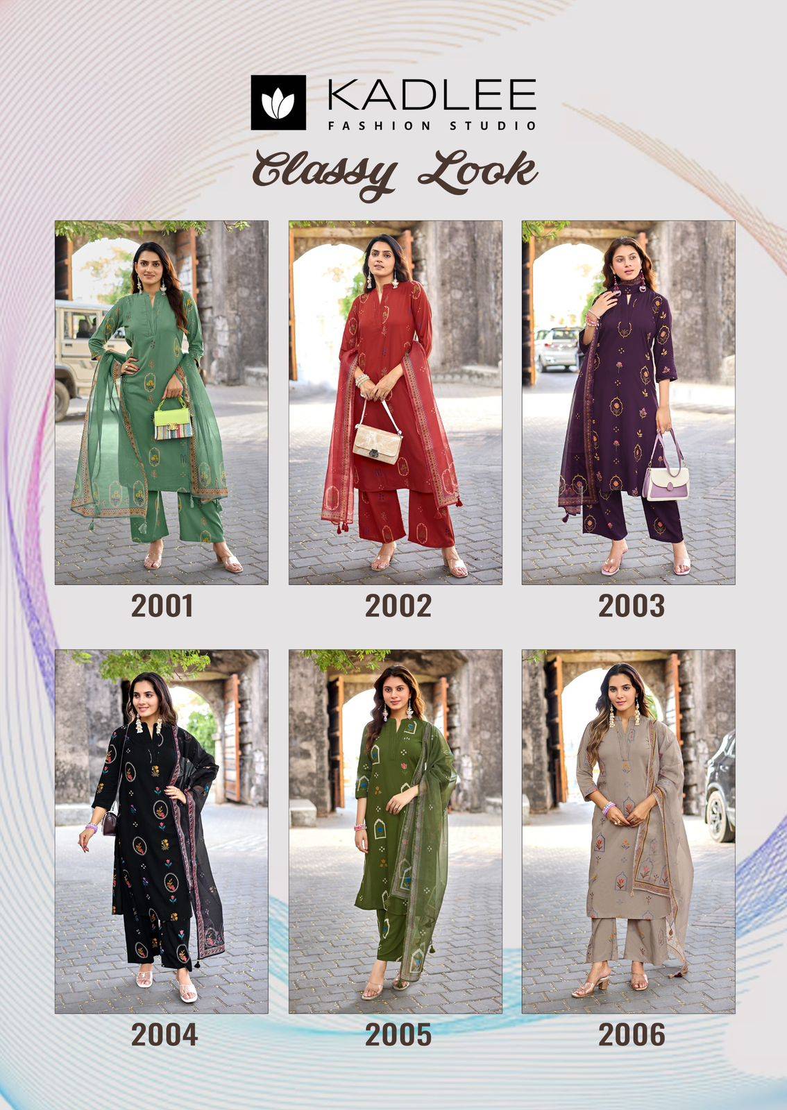 CLASSY LOOK By KADLEE 2001 To 2006 Series series Indian casual wear rayon dresses At Wholesale Price